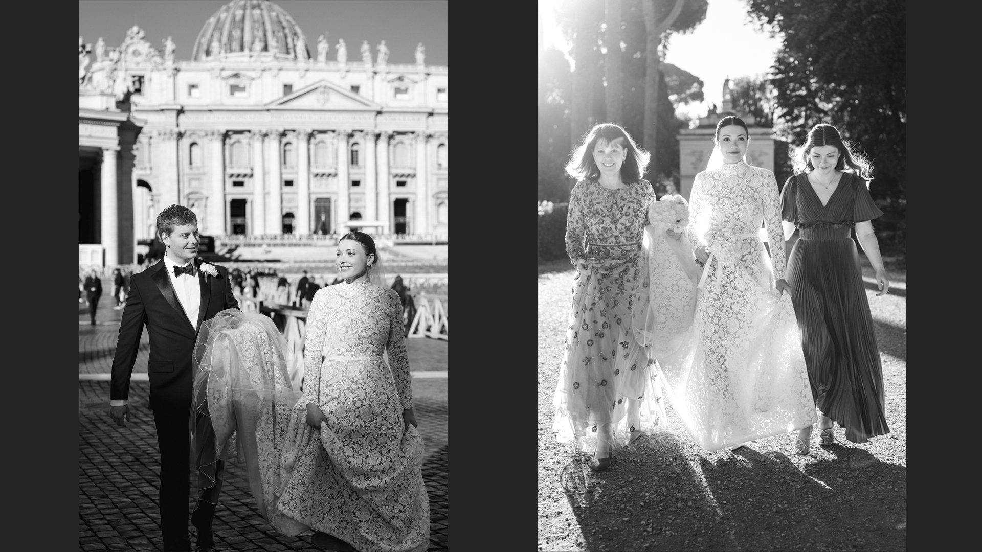 Emma&Collin S. Peter Vatican Villa Borghese Rome Destination Wedding